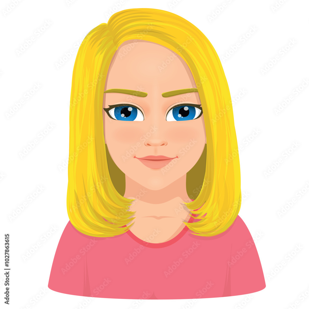 Portrait of beautiful girl with short and blonde hair Portrait of beautiful girl with short and blonde hair