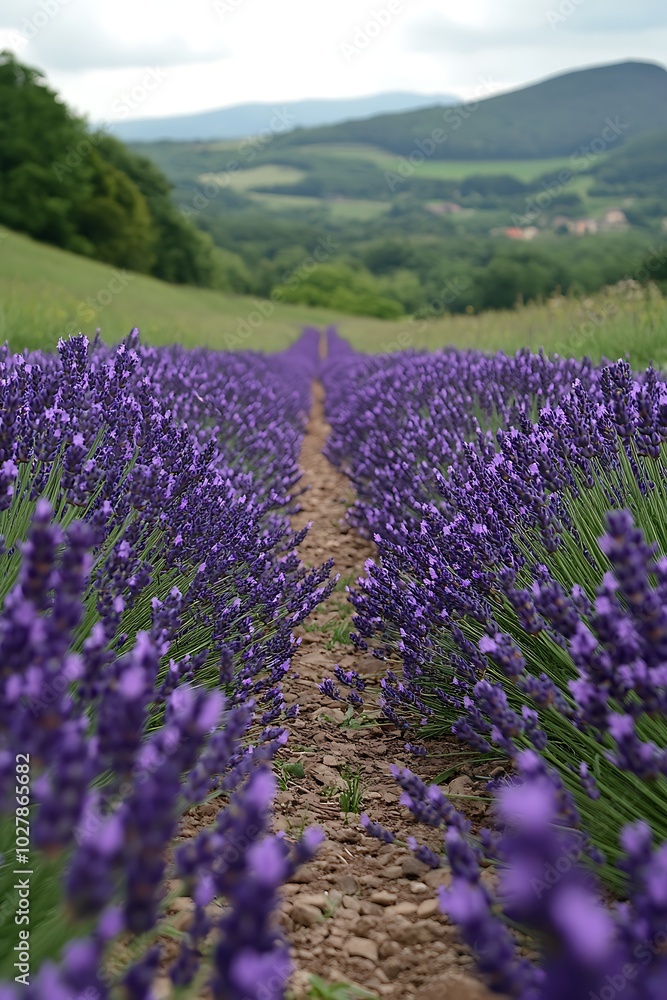 Obraz premium Lavender field in bloom 