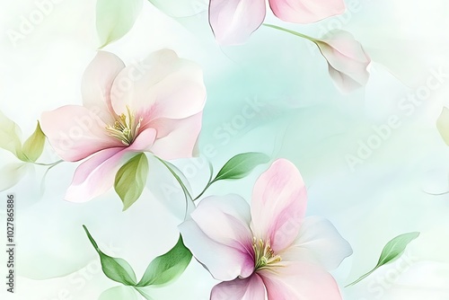 Floral watercolor pattern 