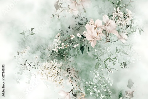 Floral pastel background 