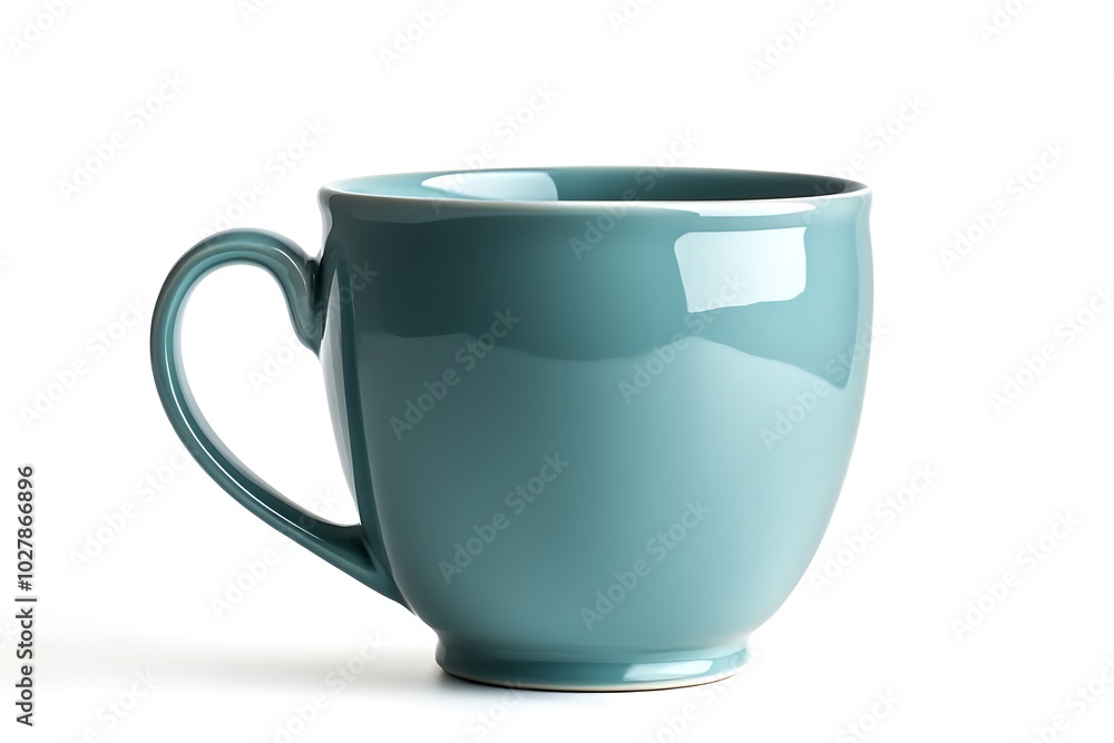 Teal ceramic mug for mockup Teal ceramic mug for mockup