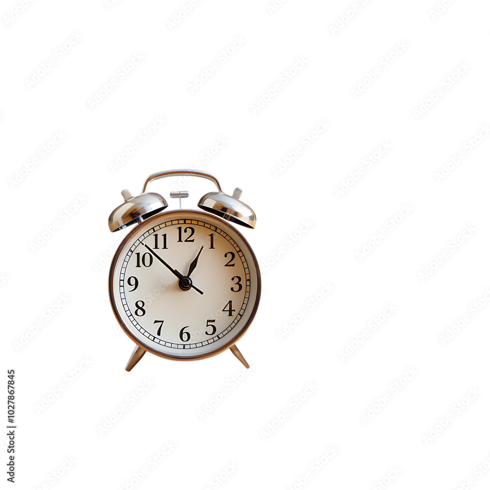 An Antique Analogue Alarm Clock - PNG Cutout An Antique Analogue Alarm Clock - PNG Cutout