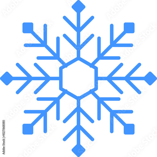 Snowflake icon. Snowflake shape, Christmas, Vector image, Outline, Vector image.