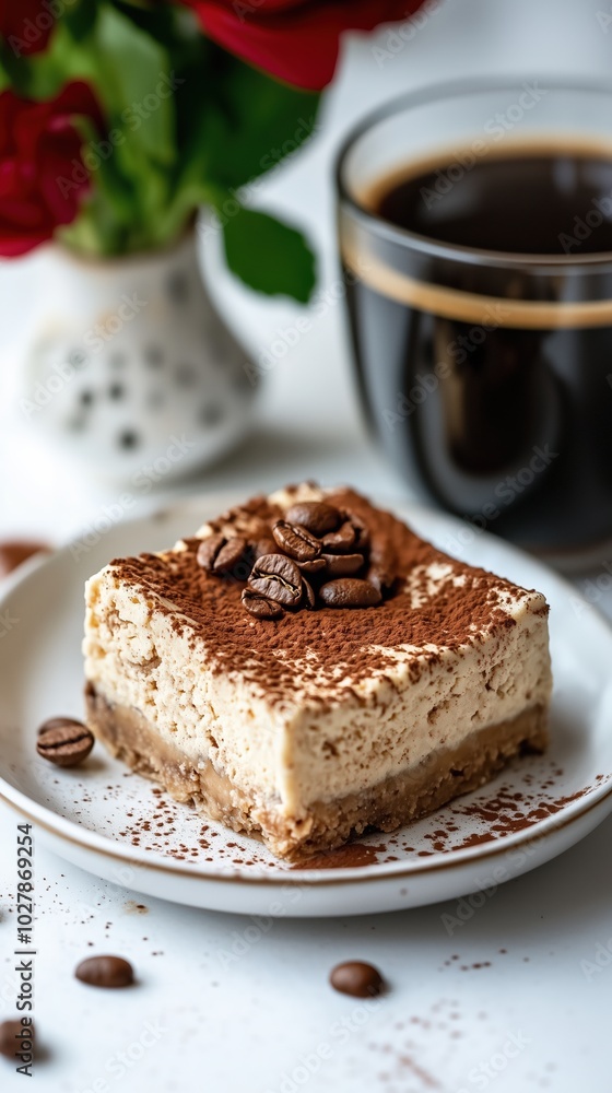 Сake with coffee. Сake with coffee.