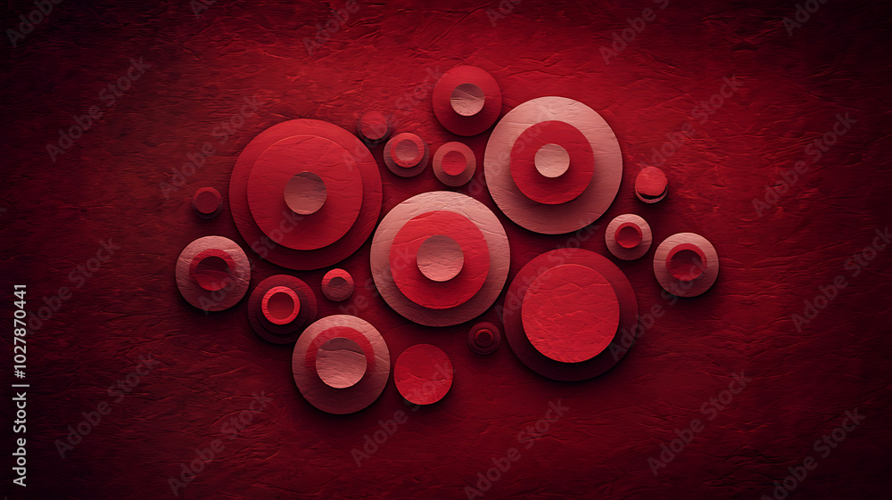 Abstract red and pink circles design for modern minimalist background.
Abstract red and pink circles design for modern minimalist background.