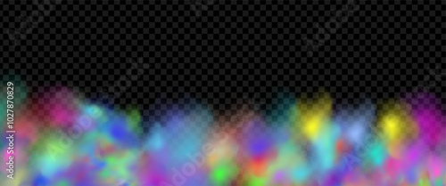 Background of an explosion of colorful smoke clouds.Multicolor fog with blue and yellow particles.Explosions of color powder.