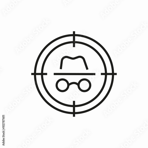 target hacker icon sign vector