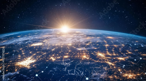 A global network connects people worldwide for finance, banking, the internet, and even cryptocurrencies. It's like a web that helps us communicate and do business all over the world.