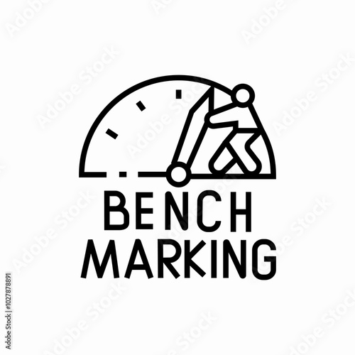 benchmarking flat icon sign vector