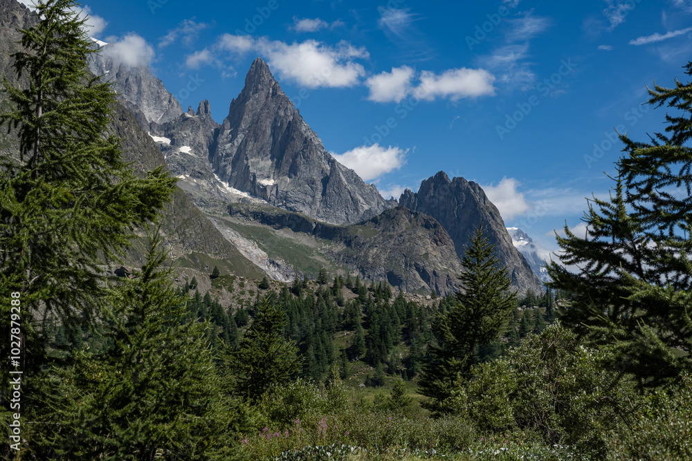 Obraz premium A view on the Italian Alps in the summertime.