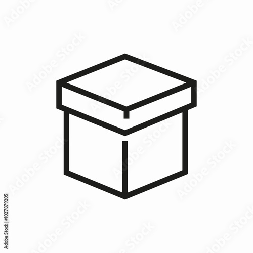 card board box icon sign vector photo