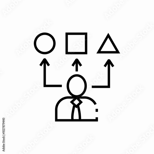 delegation task icon sign vector