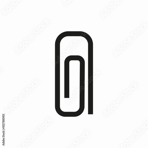 paper clip icon sign vector