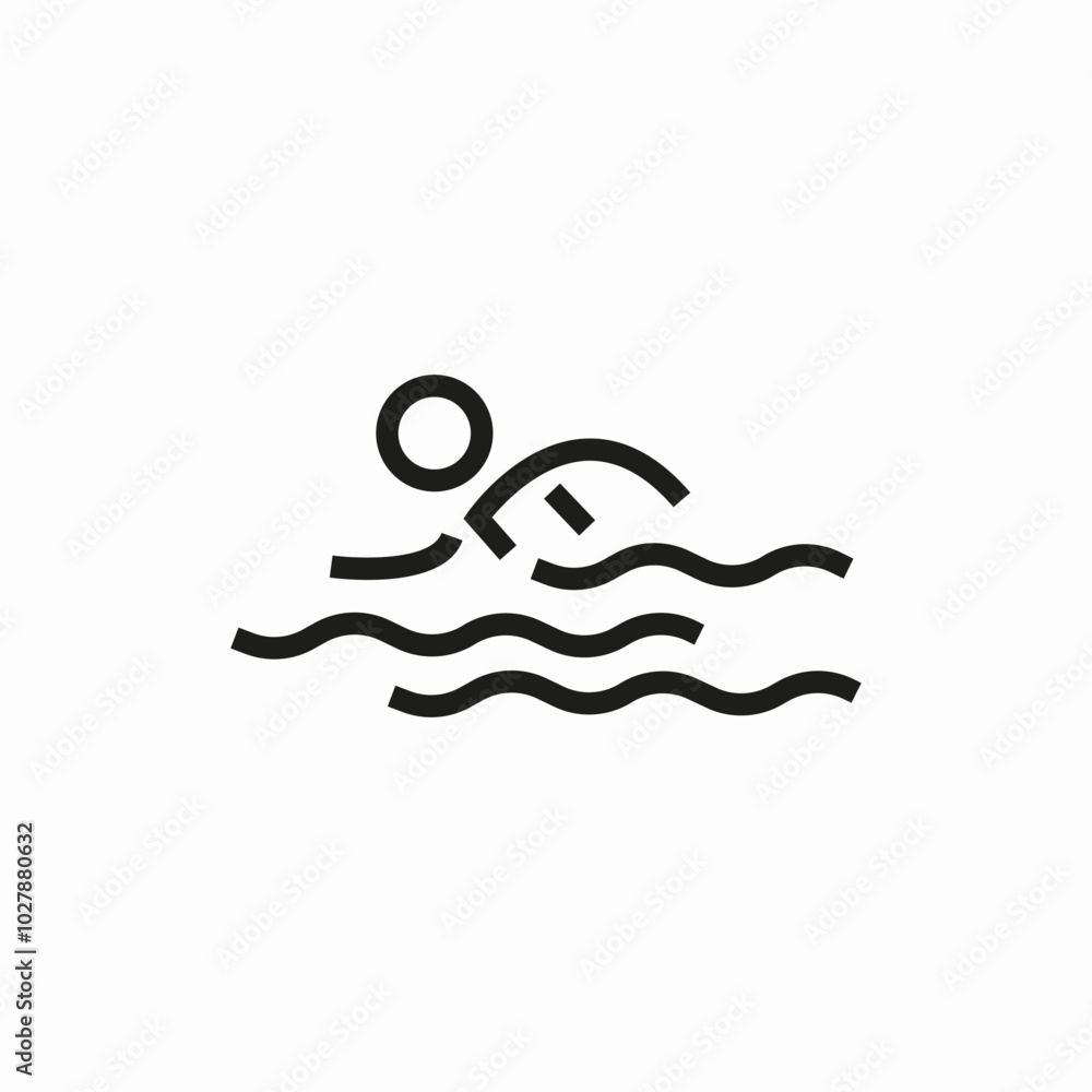 swimming lesson icon sign vector swimming lesson icon sign vector