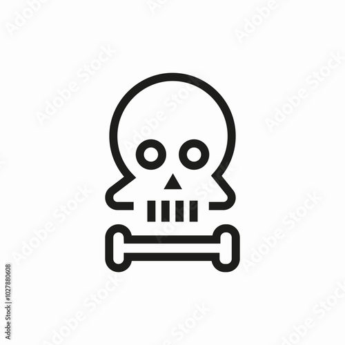 skull and bone icon sign vector