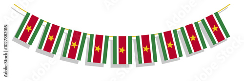 Fotografía flag of suriname, bunting flag of suriname, country flag of suriname, flag, coun