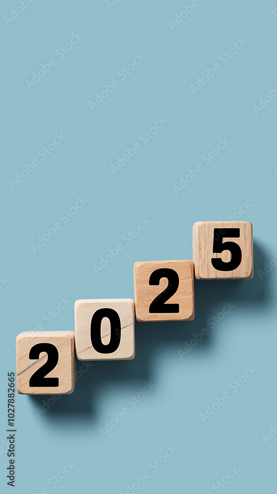 Wooden blocks with black numbers 2025 on blue background, new year concept, hope and optimism.
Wooden blocks with black numbers 2025 on blue background, new year concept, hope and optimism.