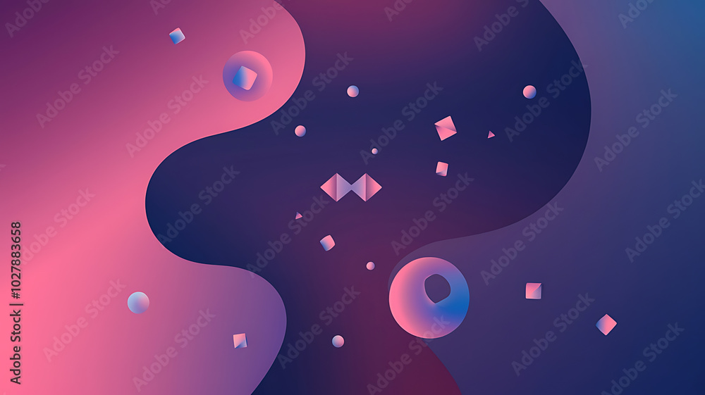 Abstract pink and blue geometric shapes on a gradient background, perfect for modern design projects.
Abstract pink and blue geometric shapes on a gradient background, perfect for modern design projects.
