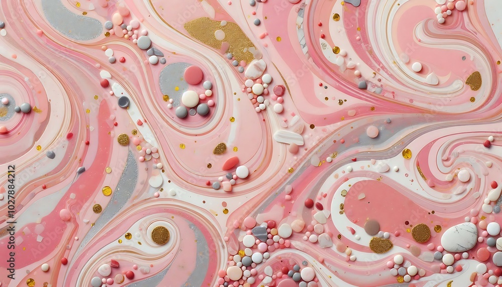 Fototapeta premium pink terrazzo marble texture background,generative ai