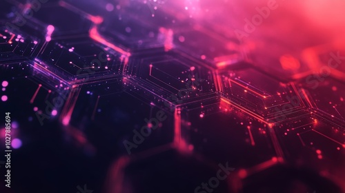 Wallpaper Mural Abstract technology background featuring hexagonal patterns and geometric design elements Torontodigital.ca