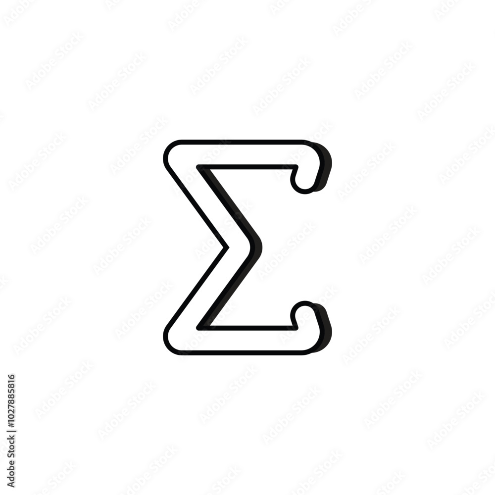 sigma symbol icon illustration sigma symbol icon illustration