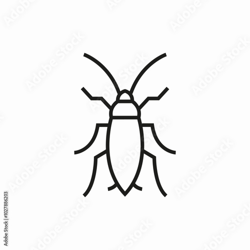 cockroach animal icon sign vector