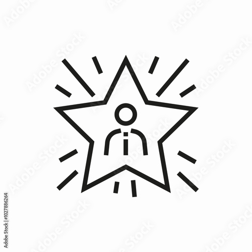 employee of the month icon sign vector