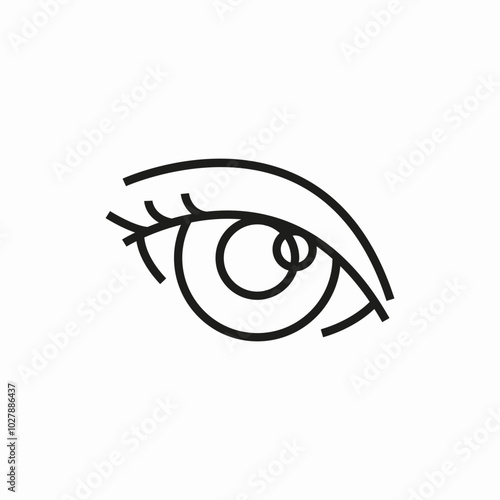human eye icon sign vector