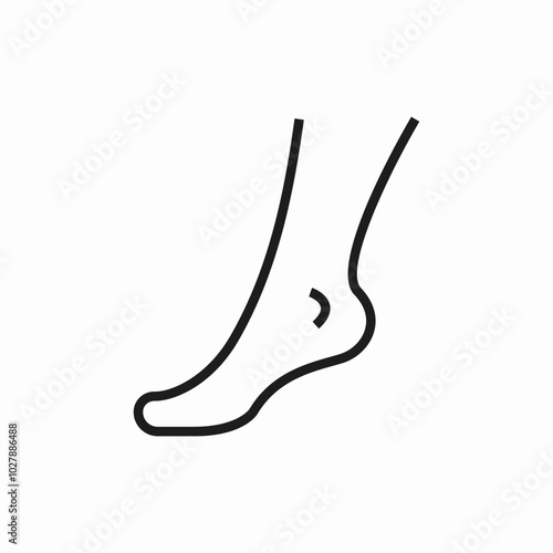 human foot icon sign vector