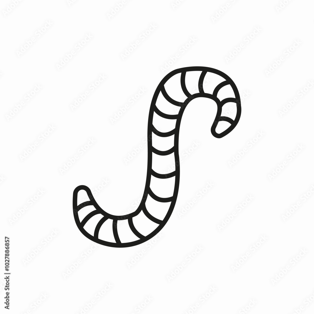Naklejka premium plant worm icon sign vector