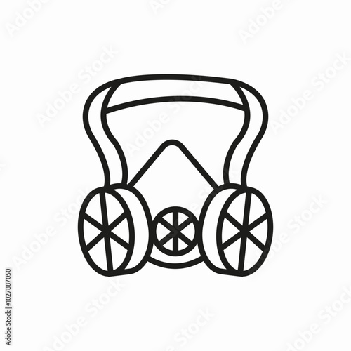 respirator mask icon sign vector