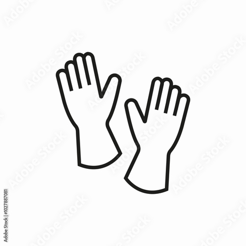 saftey gloves icon sign vector