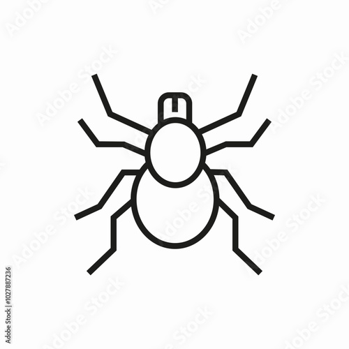 simple spider icon sign vector