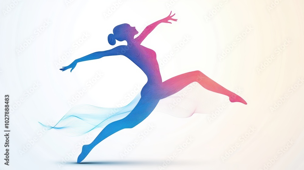 A dancer silhouette icon in a graceful pose, drawn in clean, against a white background A dancer silhouette icon in a graceful pose, drawn in clean, against a white background