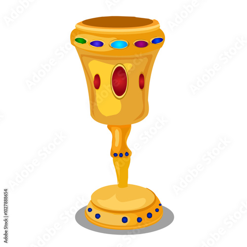 trophy cup isolated on white