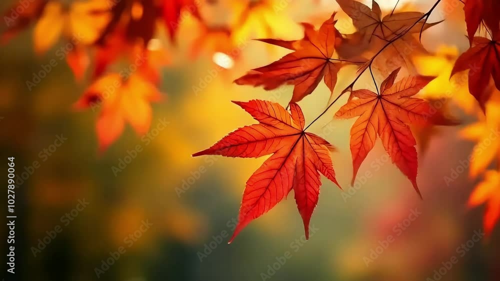 red autumn leaves falling from colorful trees red autumn leaves falling from colorful trees