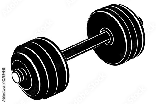dumbbell isolated on white background
