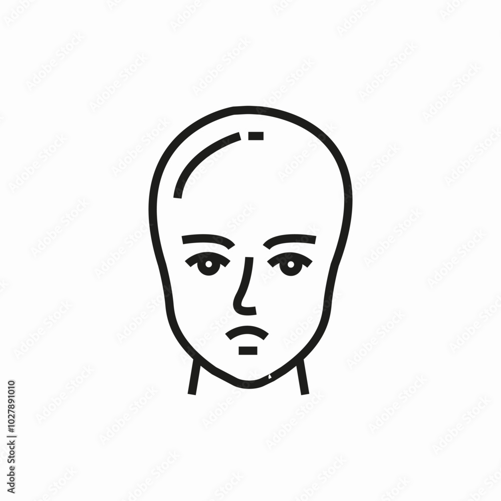 bald head icon sign vector bald head icon sign vector
