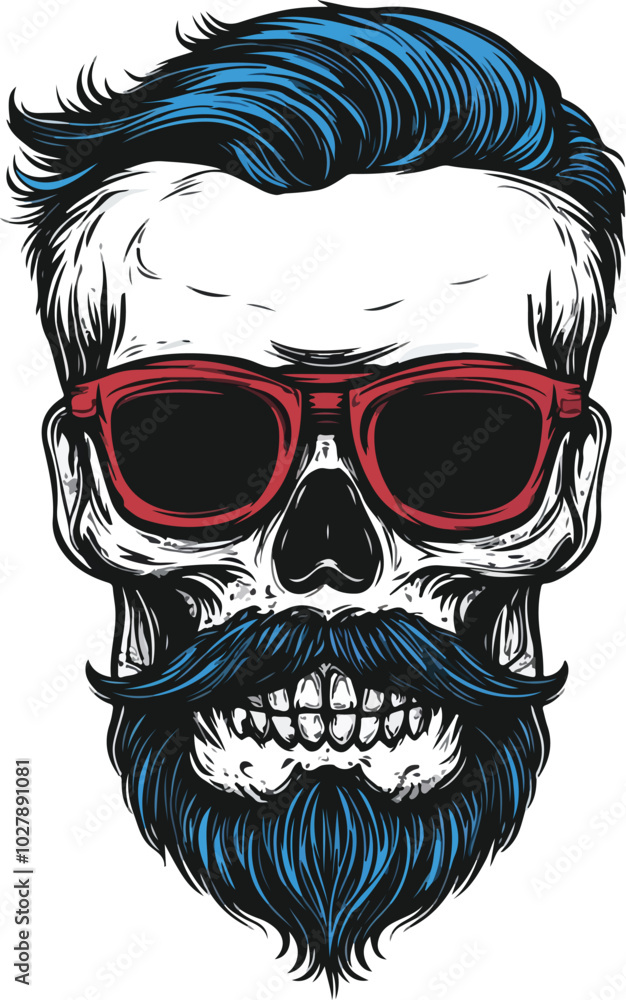 Hipster Skull Vector Illustration
Hipster Skull Vector Illustration