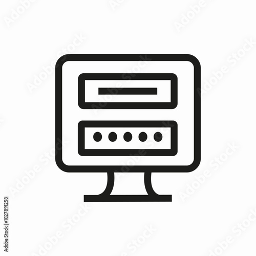 control system icon sign vector