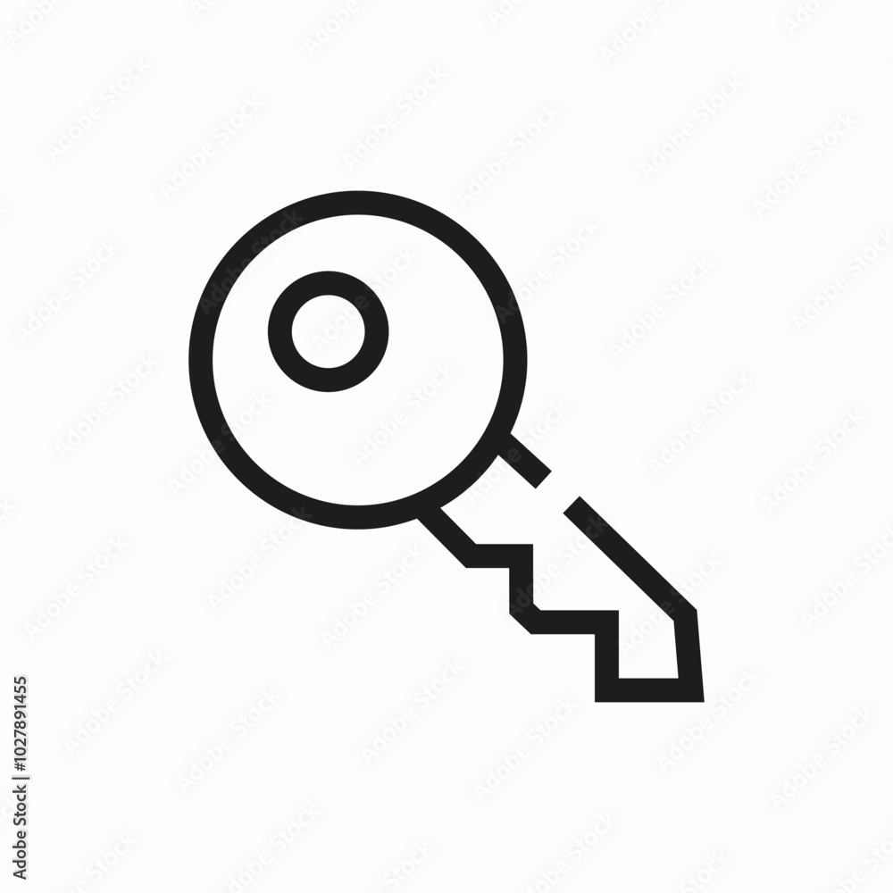 key for the door icon sign vector key for the door icon sign vector