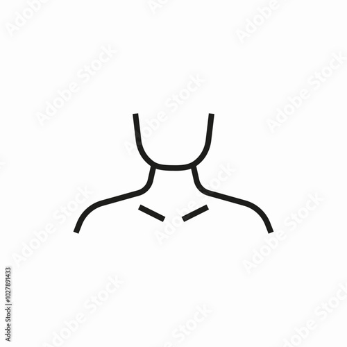 human organ neck icon sign vector