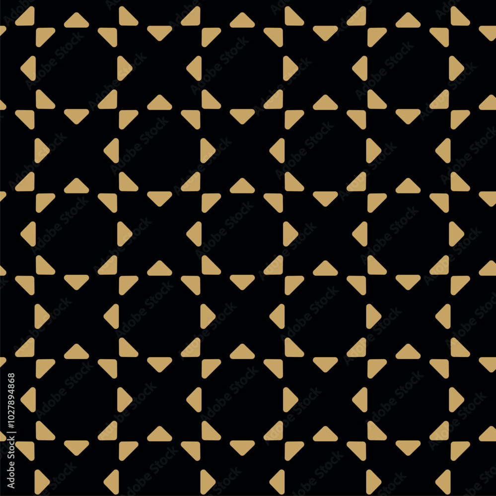 Abstract geometric pattern with crosses, stripes, lines. Seamless vector background. Black and gold ornament. Modern reticulated graphic design. Abstract geometric pattern with crosses, stripes, lines. Seamless vector background. Black and gold ornament. Modern reticulated graphic design.