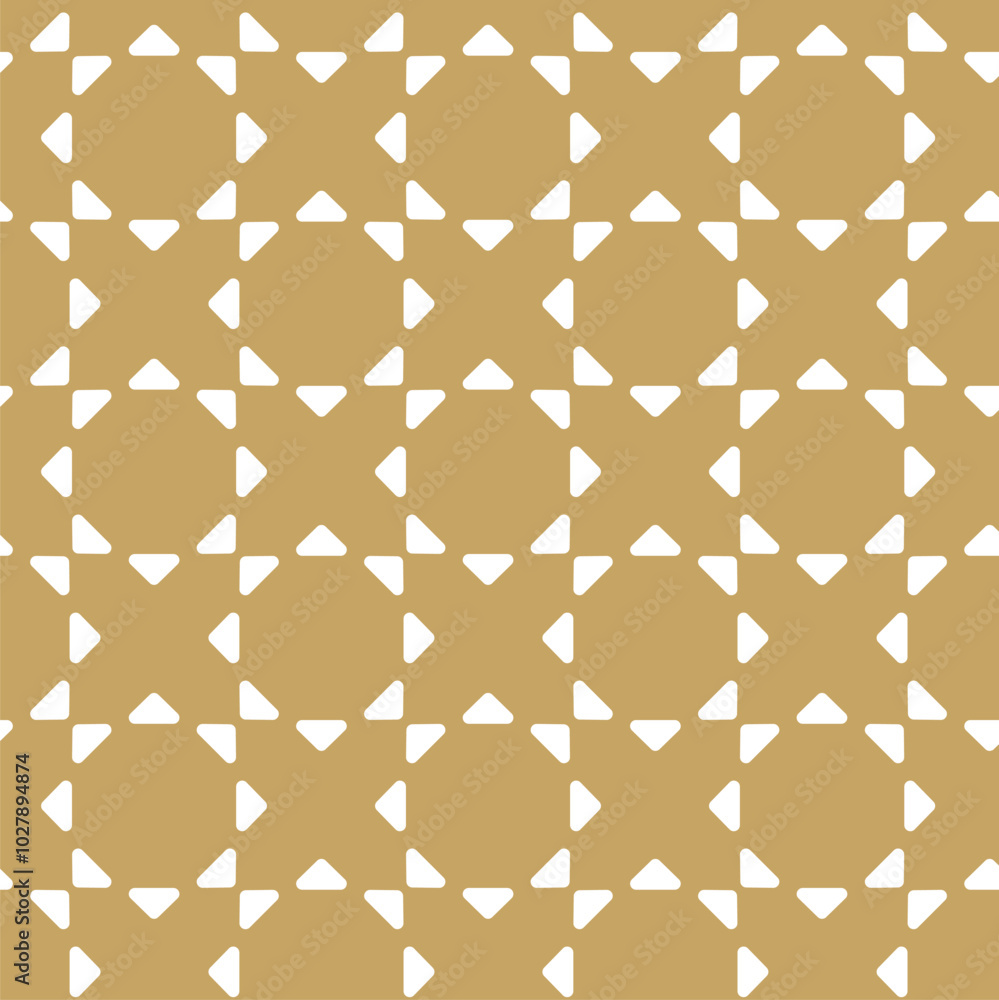 Abstract geometric pattern with crosses, stripes, lines. Seamless vector background. White and gold ornament. Modern reticulated graphic design. Abstract geometric pattern with crosses, stripes, lines. Seamless vector background. White and gold ornament. Modern reticulated graphic design.