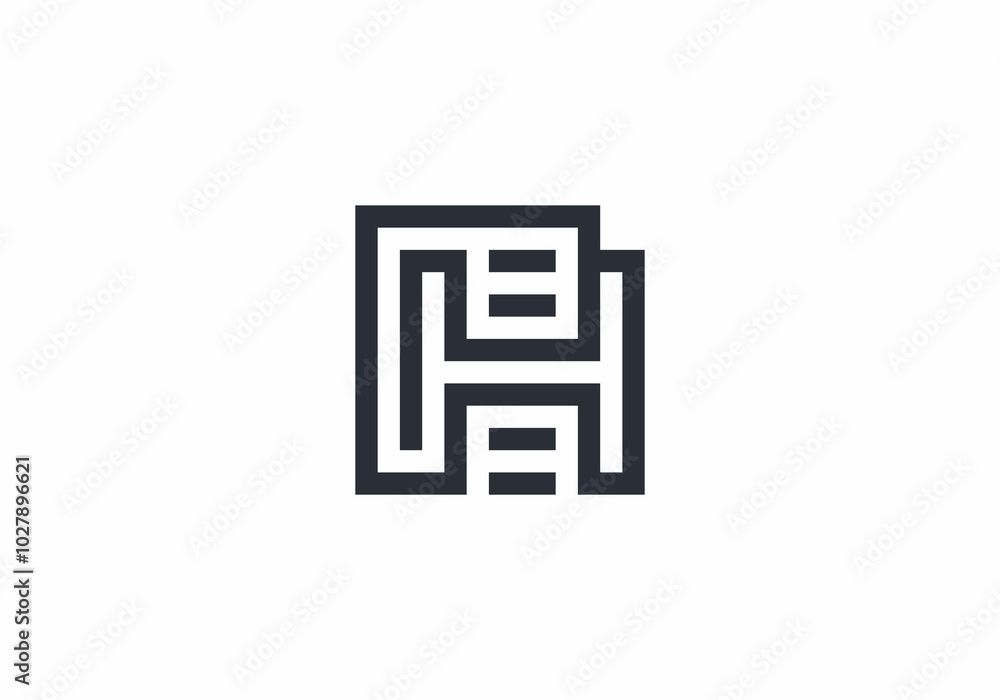 letter initial logo H with bu... letter initial logo H with bu...