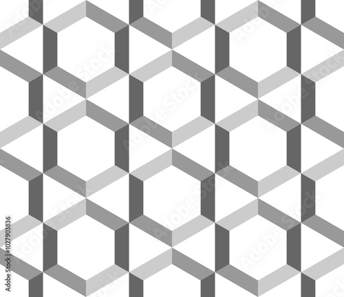 Vector geometric pattern. Modern geometric background with hexagons.