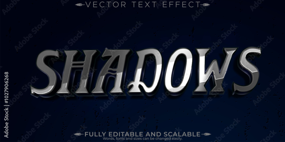 Fototapeta premium Halloween monster text effect, editable horror and scary text style