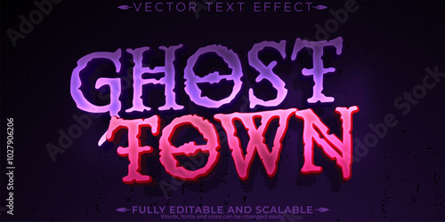 Halloween monster text effect, editable horror and scary text style