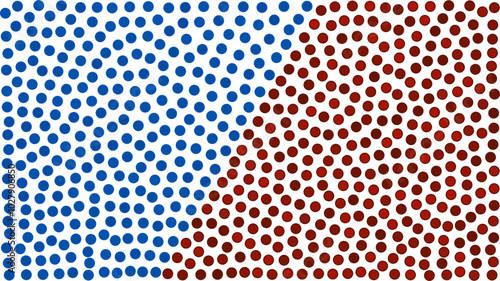 Red and Blue Halftone Split Vector Background For Team Games 