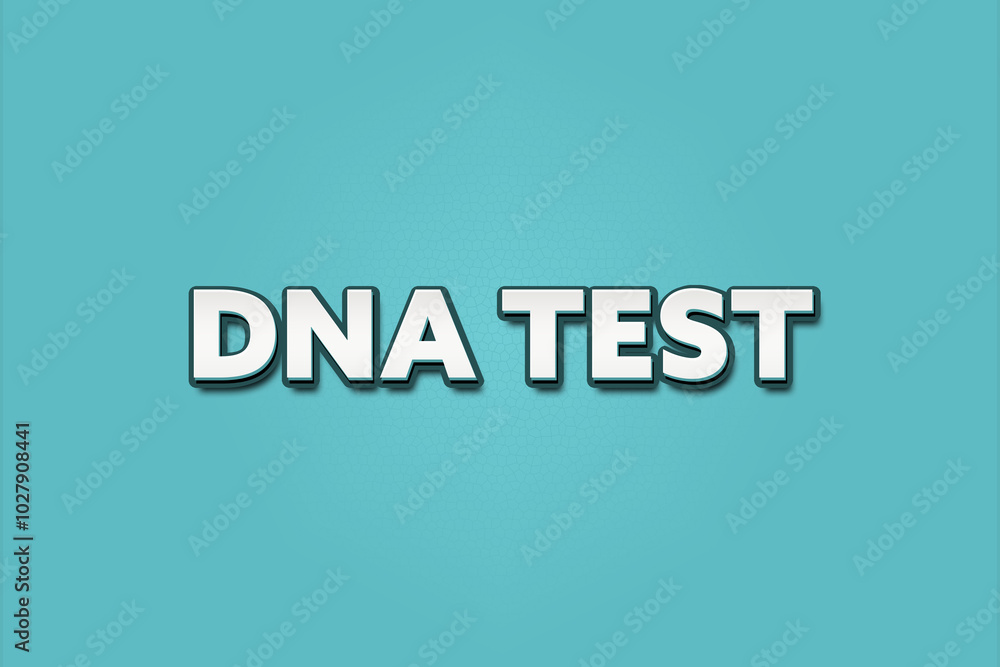 DNA Test. A Illustration with white text isolated on light green background. DNA Test. A Illustration with white text isolated on light green background.